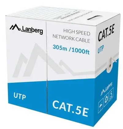 Lanberg LAN cable UTP CAT.5E 305m solid CCA, grey - LCU5-10CC-0305-S