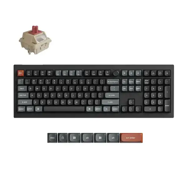 Безжична механичка клавиатура Keychron V6 Ultra 8K - Silk POM Switch Red - KEYCHRON-KEY-V6U-D1