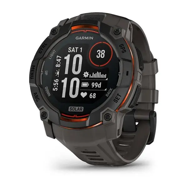Garmin Instinct 3 - 50 мм, Solar - Instinct 3 - 50 мм, Solar - Black с Charcoal каишка - 010-02935-00