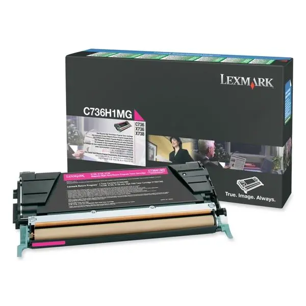 Lexmark C736H1MG C/X736, X738 Magenta Return Programme 10K Toner Cartridge - C736H1MG