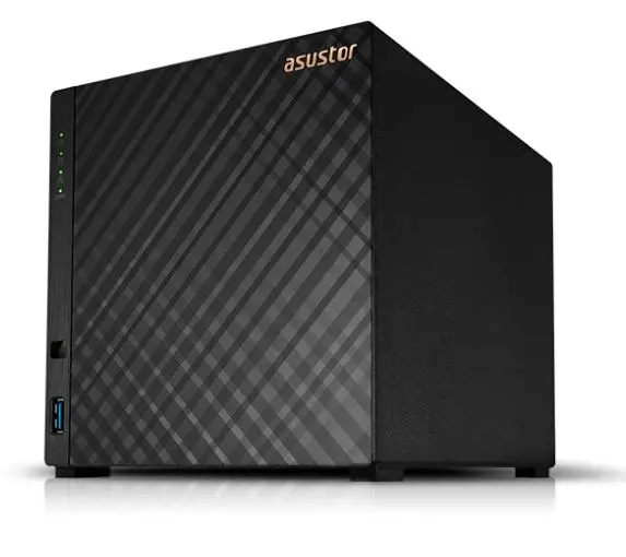 Asustor AS1204T, 4 bay NAS, Realtek RTD1619B, Quad Core, 1.7 GHz, 1GB DDR4 (not expandable), 2.5GbE x1, 3 x USB 3.2 Gen 1, WOW (Wake on WAN), System Sleep Mode, Black - AS1204T