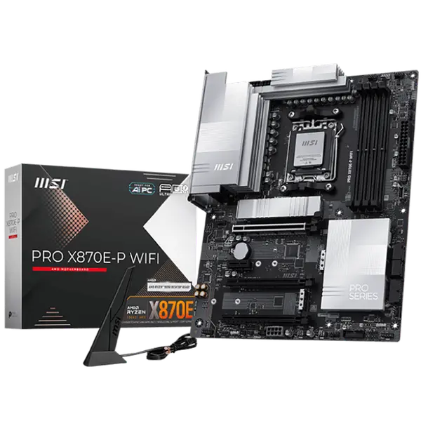 MSI PRO X870E-P WIFI, ATX, Socket AM5, 4x DDR5 Dual Channel DDR5 up to 8200(OC)MHz - PRO_X870E-P_WIFI