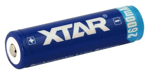 Акумулаторна батерия XTAR за фенери 18650 със защита , 2600mAh, Li-ion - XTAR-BL-CR18650-2600PCM