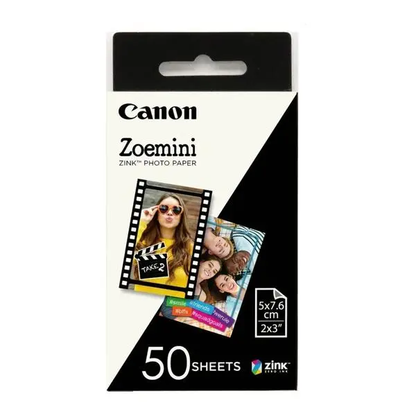 Canon Zink Paper ZP-203050S 50 Sheets for Zoemini Portable Printer - 3215C002AB