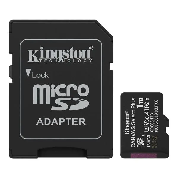 KINGSTON SDMICRO 1TB UHS-I CL10 PLASTIC - SDCS3/1TB