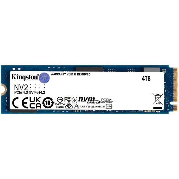 SSD M.2 4TB Kingston NV2 NVMe PCIe 4.0 x 4 -  (К)  - SNV2S/4000G (8 дни доставкa)