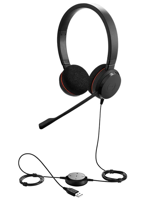 Слушалки Jabra Evolve 20 MS стерео с микрофон USB 4999-823-109 (v)