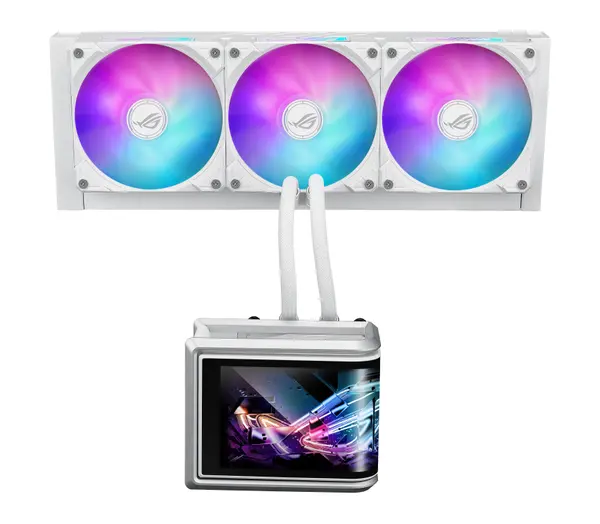 Охладител за процесор ASUS ROG Ryuo IV SLC 360 White Edition ARGB 6.67" Curved AMOLED Display - ASUS-FAN-ROG-RYUO-SLC360W
