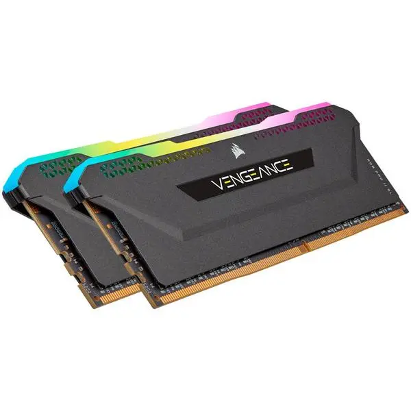 Corsair DDR4, 3600MHz 32GB 2x16GB DIMM, Unbuffered, 18-22-22-42, XMP 2.0, VENGEANCE RGB PRO SL Black Heatspreader, RGB LED, 1.35V, for AMD Ryzen & Intel - CMH32GX4M2D3600C18