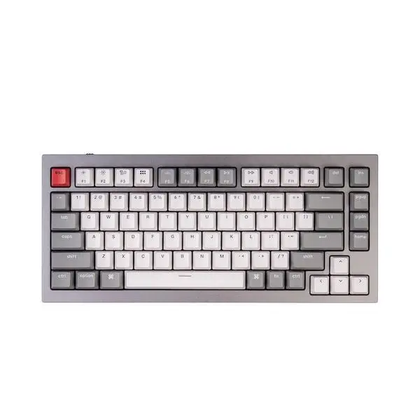 Геймърска Механична клавиатура Keychron Q1 Silver Grey QMK TKL Gateron G Pro Red Switch RGB LED ABS - KEYCHRON-KEY-Q1-D1