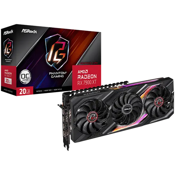 ASROCK Video Card AMD Radeon RX 7900 XT PHANTOM GAMING WHITE 20GB OC - RX7900XT PGW 20GO