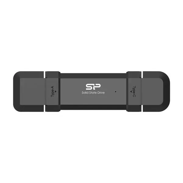 Външен SSD Silicon Power DS72 Black, 500GB, USB-A и USB-C 3.2 Gen2 - SP500GBUC3S72V1K
