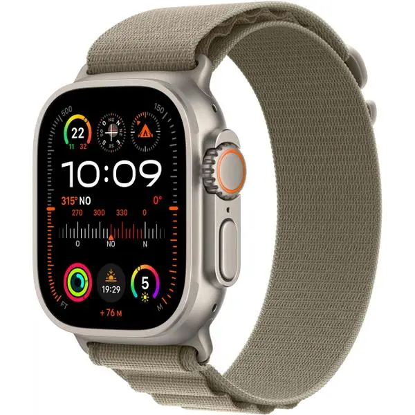Apple Watch Ultra 2 OLED 49 mm Digital 410 x 502 pixels Touchscreen 4G Titanium GPS (satellite) -  (К)  - MREX3FD/A (8 дни доставкa)