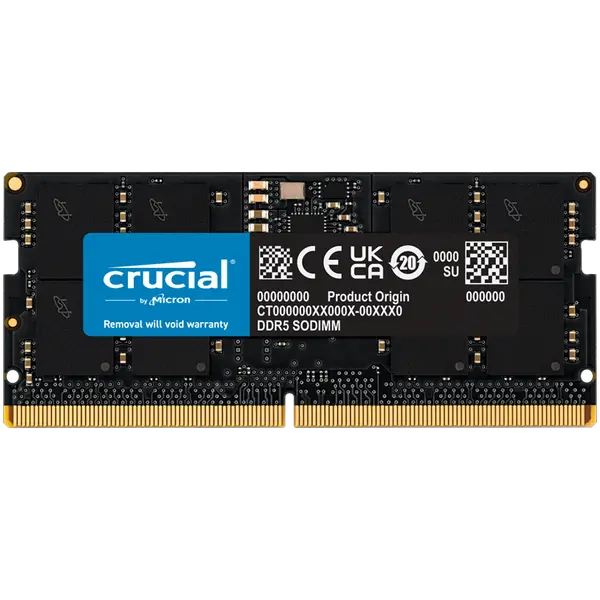 Crucial 32GB DDR5-5600 SODIMM CL46 (16Gbit) - CT32G56C46S5