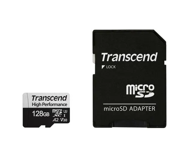 Transcend 128GB microSD with adapter UHS-I U3 A2 - TS128GUSD330S