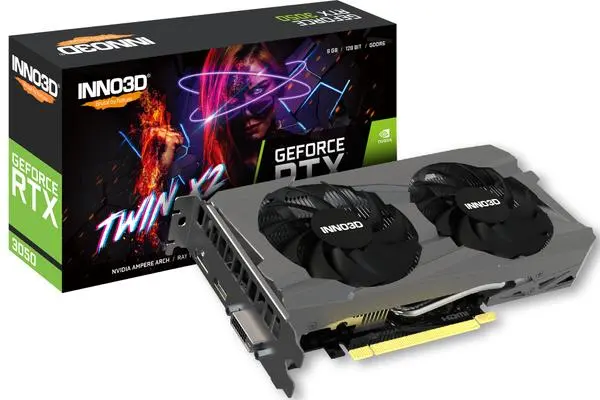Inno3D RTX3050 Twin X2 8GB GDDR6 HDMI DVI DP: Най-добрият графичен процесор за игри в среден клас