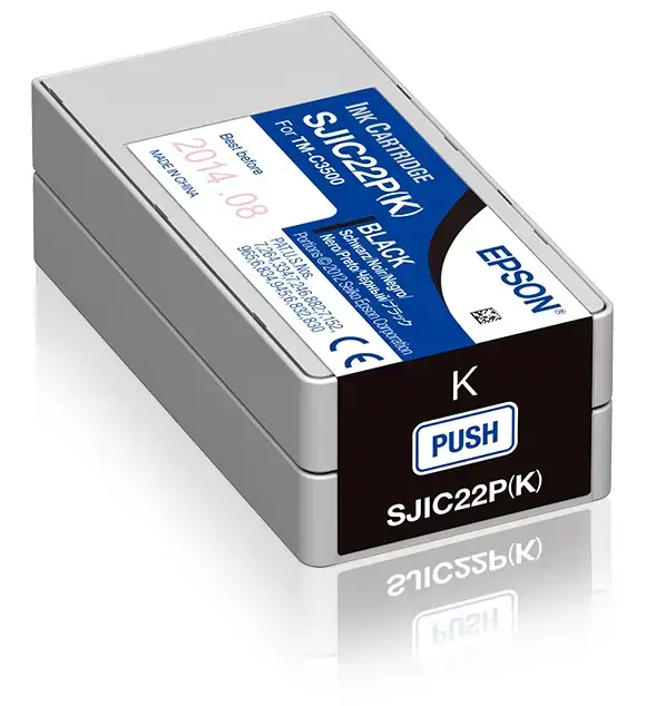 Epson SJIC22P(K), (S020601), Ink cartridge for ColorWorks C3500 (Black) - C33S020601