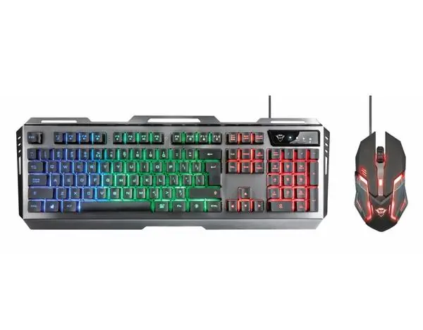 ## TRUST GXT 845 Tural Gaming Combo - 22457: Комбинация от геймърска клавиатура и мишка
