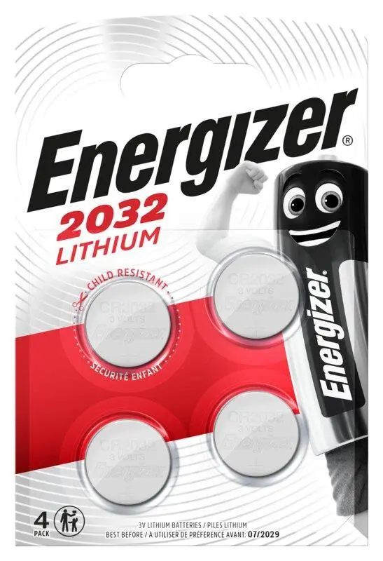 Бутонна батерия литиева ENERGIZER CR2032. 3V, 4pk блистер - ENERG-BL-CR2032-4PK