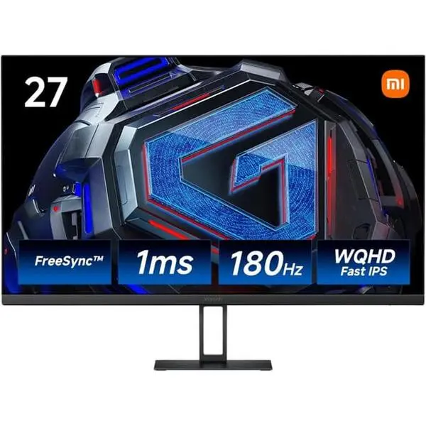 Монитор Xiaomi G27Qi, 27" (68.58 cm) IPS панел, 180Hz, WQHD, 1ms, 1000:1, 300cd/m2, DisplayPort, HDMI, ELA5593EU