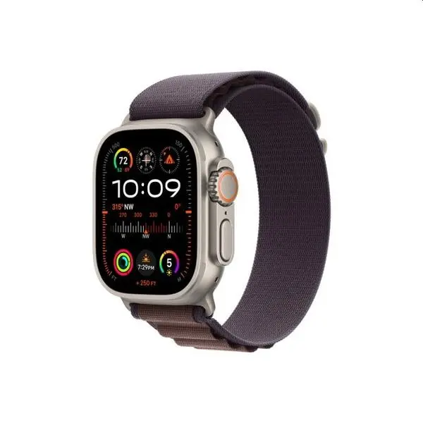 Apple Watch Ultra 2 GPS + Cellular, 49mm Titanium Case with Indigo Alpine Loop - Medium - MRET3BS/A
