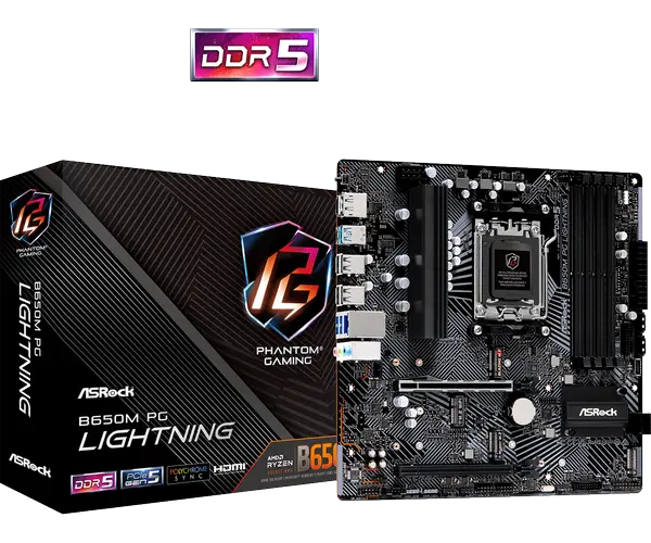 Дънна платка ASROCK B650M PG LIGHTING - 69796