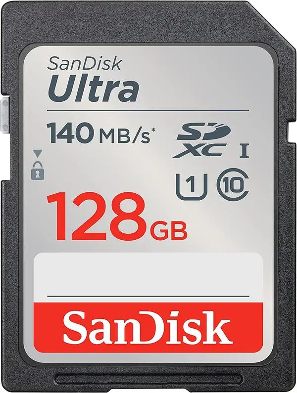 SANDISK Ultra SDXC, 128GB, Class 10, U1, 140 Mb/s, SD-SDUNB-128G-GN6IN