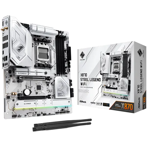 ASROCK MB Desktop X870 STEEL LEGEND WiFi, AM5, 4x DDR5, 1x PCIe 5.0 x16, 1x PCIe 4.0 x16 - X870 STEEL LEGEND WIFI