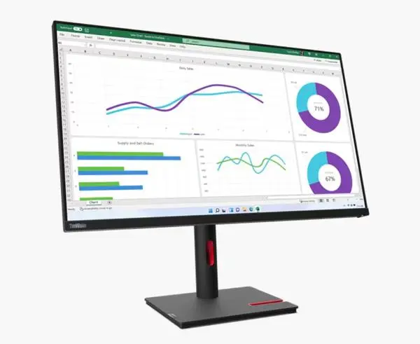 Lenovo ThinkVision T32h-30 31.5" IPS, WLED, 16:9, 2560x1440, 4ms, 1000:1, 60Hz, 350 cd/m2, USB-C, HDMI - 63D3GAT1EU