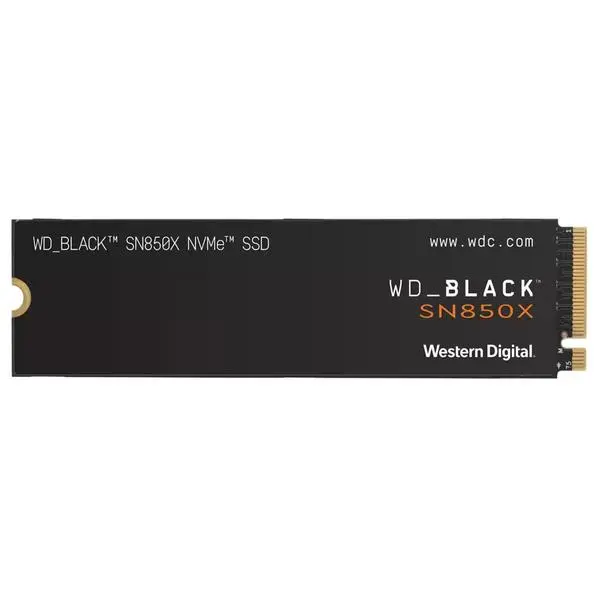 Памет SSD 2TB Western Digital Black SN850X, NVMe, M.2 (2280), скорост на четене до 7300MB/s, скорост на запис до 6600MB/s