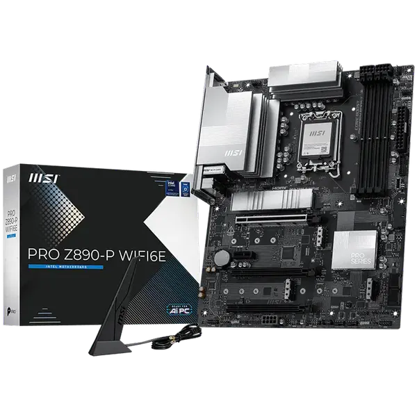 MSI PRO Z890-P WIFI6E, LGA 1851, Dual Channel DDR5 up to 9200(OC)MHz, 3x PCIe x16 slots - PRO_Z890-P_WIFI6E