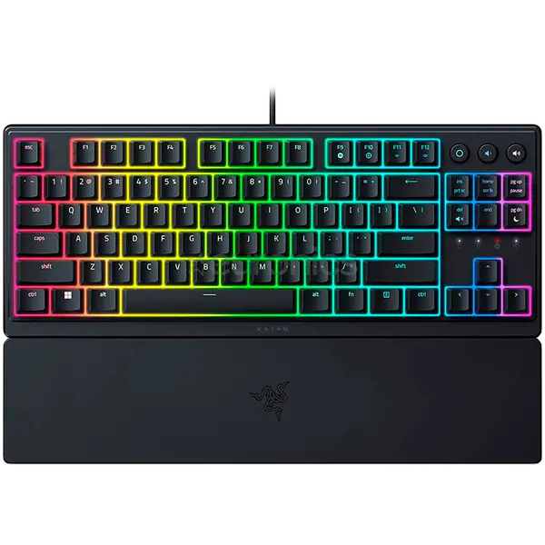 Razer Ornata V3 Tenkeyless, Low Profile Gaming Keyboard, US Layout, 8 Razer Chroma RGB Lighting Zones - RZ03-04880100-R3M1