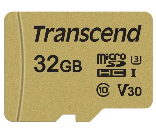 Transcend 32GB micro SD UHS-I U3 (with adapter), MLC - TS32GUSD500S