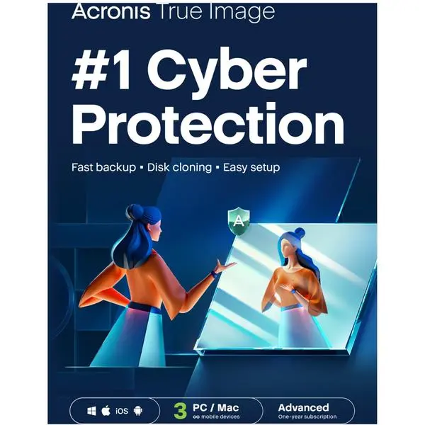 Acronis True Image Advanced - 3 Computers + 500 GB Acronis Cloud Storage - 1 year Subscription - ESD-DownloadESD -  (К)  - HOBASHLOS (8 дни доставкa)