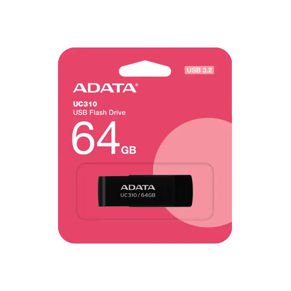 ADATA USB3.2 64GB PLASTIC - UC310-64G-RBK