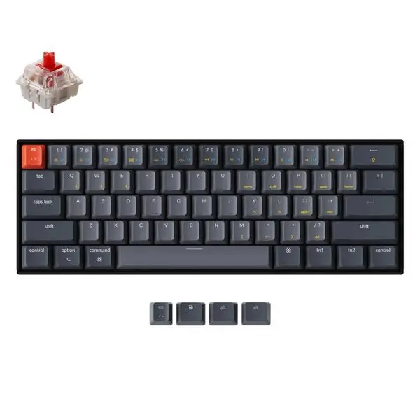 Keychron K12 Hot-Swappable 60% Gateron Red Switch White LED ABS - Едно невероятно геймърско изживяване