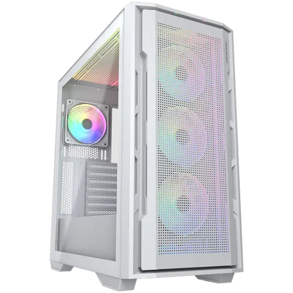 COUGAR UNIFACE RGB PC Case, Mid Tower, White - CGR-5C78W-RGB