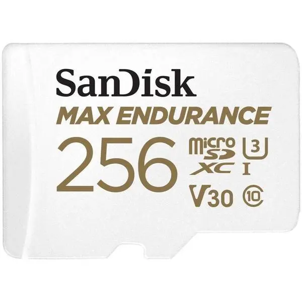 SANDISK MAX Endurance, SD Адаптер, micro SDXC UHD, V30, 256GB, Class 10, SD-SDSQQVR-256G-GN6IA
