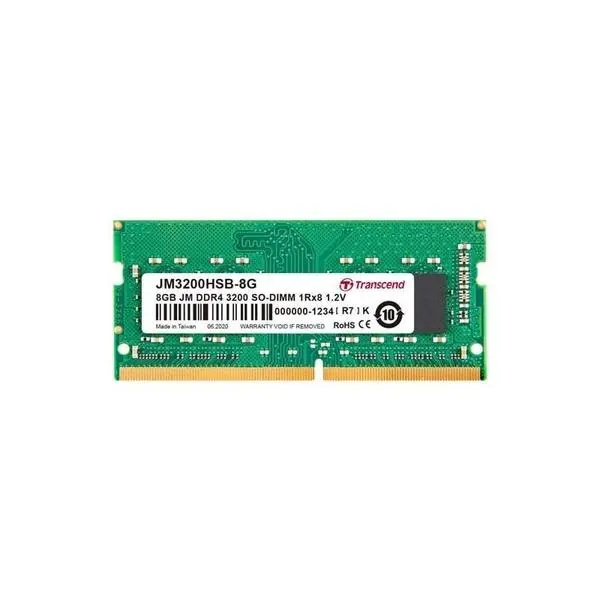 Transcend 8GB JM DDR4 3200Mhz SO-DIMM 1Rx8 1Gx8 CL22 1.2V - JM3200HSB-8G