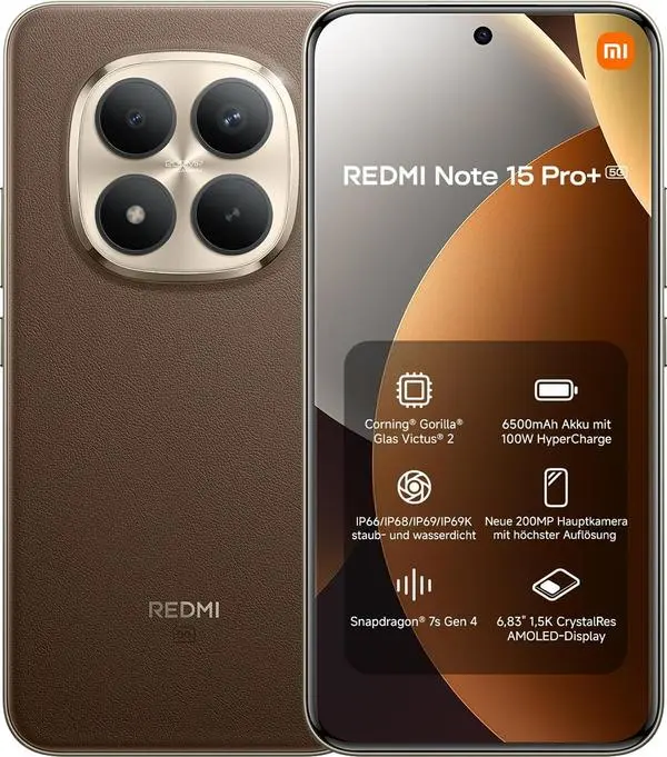 Смартфон REDMI Note 15 Pro+ 5G 8/256GMocha Brown (v)