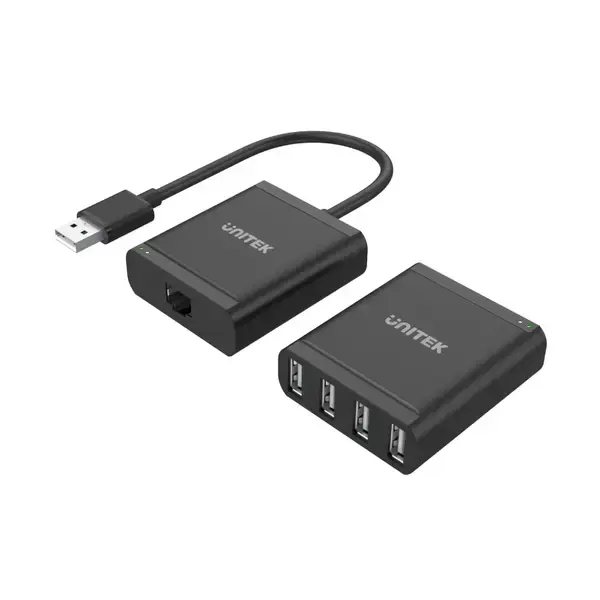 Unitek Удължител USB Extension over LAN USB-A Male to 4 port Female Y-2516 - Y-2516-EU