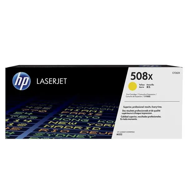 HP 508X High Yield Yellow Original LaserJet Toner Cartridge (CF362X) - CF362X