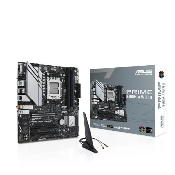 MB ASUS PRIME B650M-A WIFI II (AMD,AM5,DDR5,mATX) -  (A)   - 90MB1EG0-M0EAY0 (8 дни доставкa)