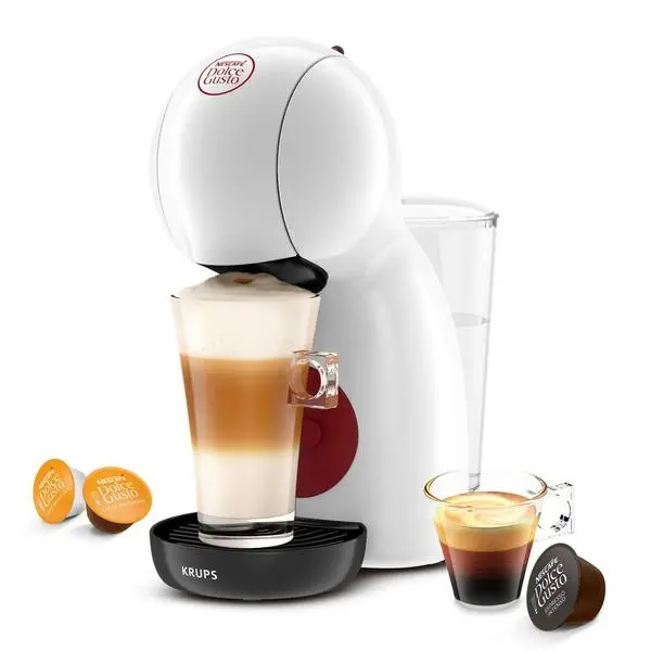 Кафемашина на капсули Krups Nescafe Dolce Gusto Piccolo XS, 1600W, 15 bar, 0.8 l. обем на резервоара за вода, бяла, KP1A3110