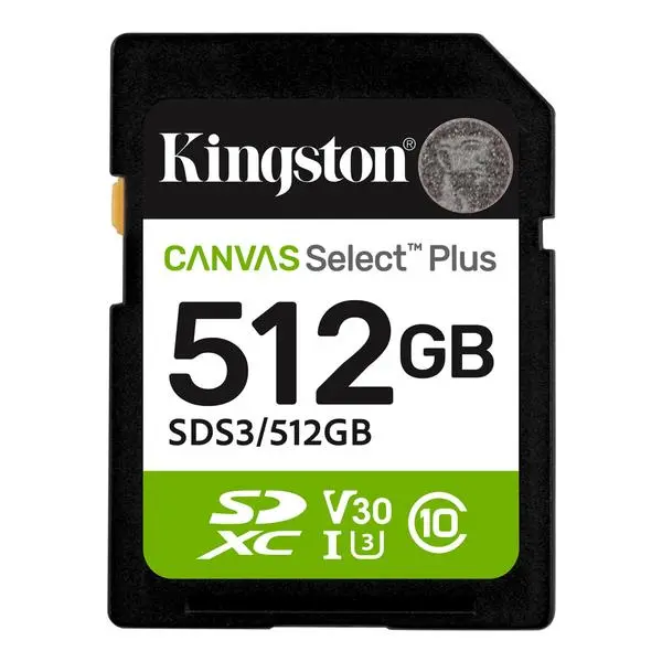 KINGSTON SD 512GB UHS-I CL10 PLASTIC - SDS3/512GB