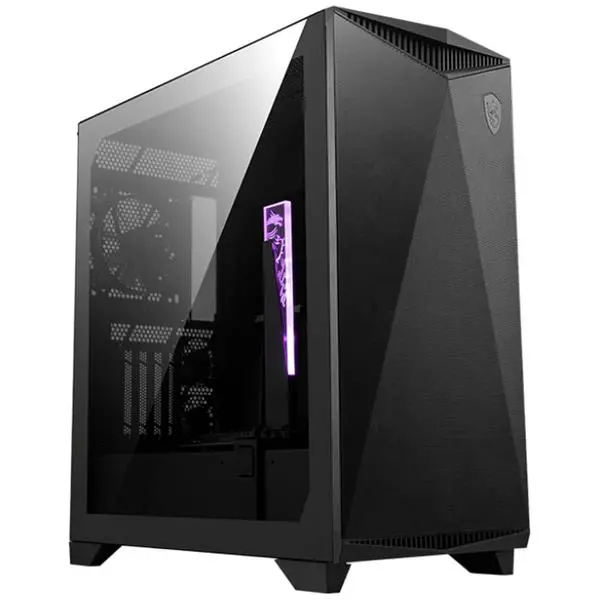 Кутия MSI MPG GUNGNIR 300P Airflow, E-ATX/ATX/Micro ATX/ITX, 2x USB 3.2 Gen 1 Type-A, 1x USB 3.2 Gen 2x2 Type-C, 4x 120mm вентилатора, с прозорец, черна, без захранване