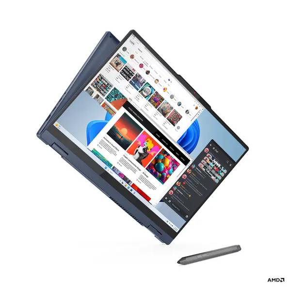 Лаптоп LENOVO IP 5 2IN1/ 83DS0009BM,  16",  AMD Ryzen 5 8645HS (6C / 12T, 4.3 / 5.0GHz, 6MB L2 / 16MB L3), RAM 16GB, SSD 512GB