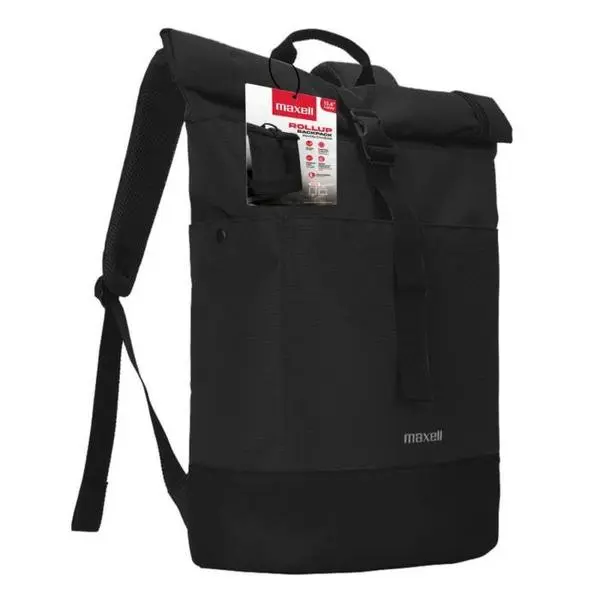 Раница за лаптоп BX350 ROLLUP Backpack 16" черна MAXELL - ML-BAG-BX350