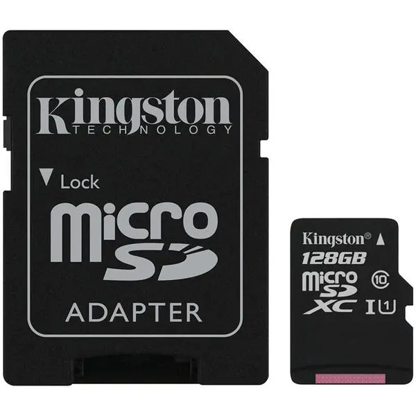 Kingston 128GB microSDXC Canvas Select Plus 100R A1 C10 Card + ADP EAN: 740617298703 - SDCS2/128GB