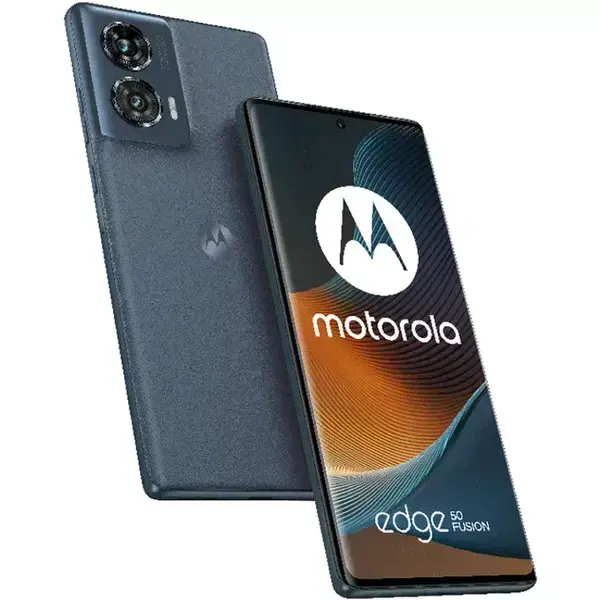 Motorola Edge 50 Fusion (син), поддържа 2 SIM карти, 6.7" (17.01cm) pOLED 144Hz дисплей, осемядрен Snapdragon 7s Gen 2 4x 2.4GHz & 4x 1.95GHz, 12GB RAM, 512GB Flash памет, 50 + 13 + 32 Mpix камери, Android, 175g, PB3T0006PL